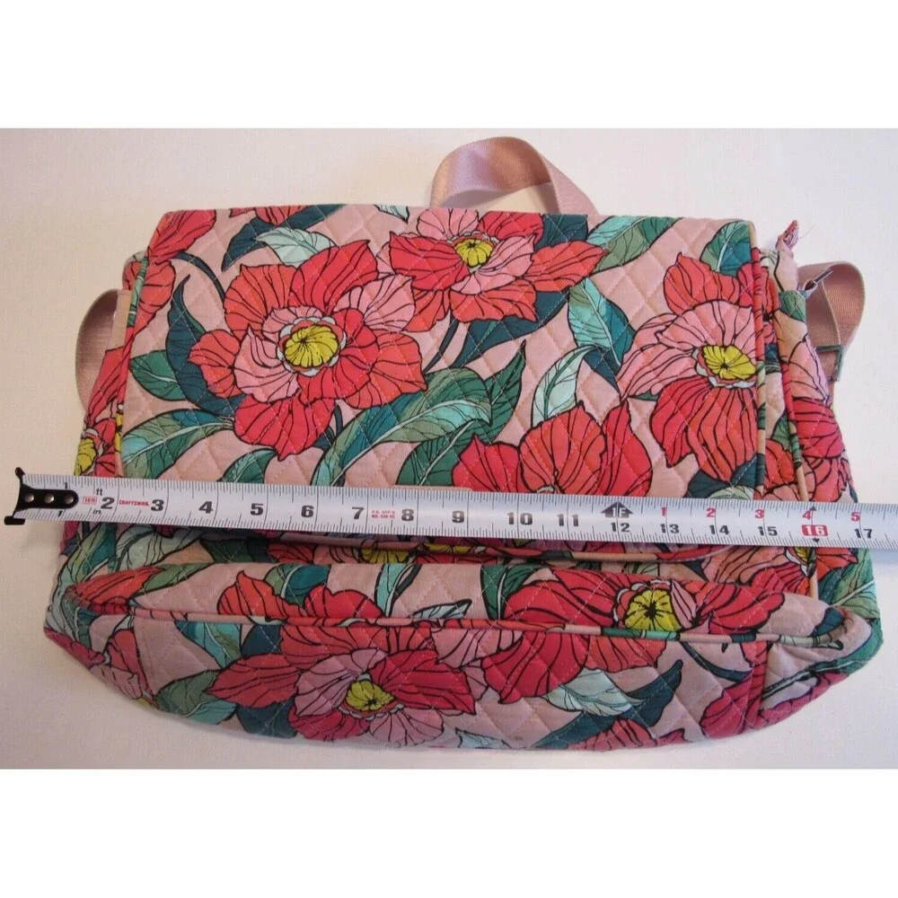 Vera Bradley Quilted Messenger/Tablet/Laptop Bag Vintage Floral Pattern